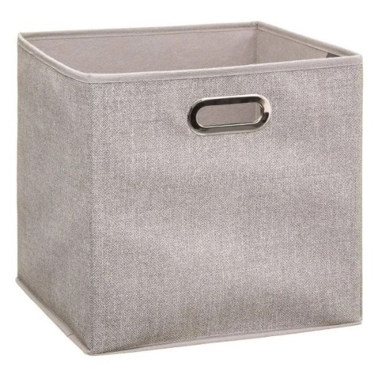KUTIJA ZA ODLAGANJE 31X31X31CM PLATNO SVETLO SIVA- JJA