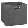KUTIJA ZA ODLAGANJE 31X31X31CM PLATNO/METAL SIVA- JJA - 1