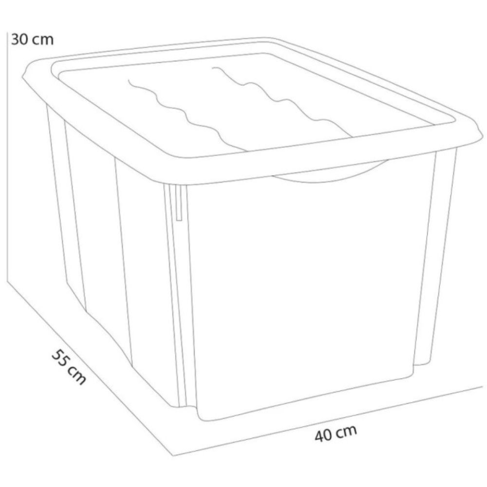 KUTIJA PVC SA POKLOPCEM 45L SIVA