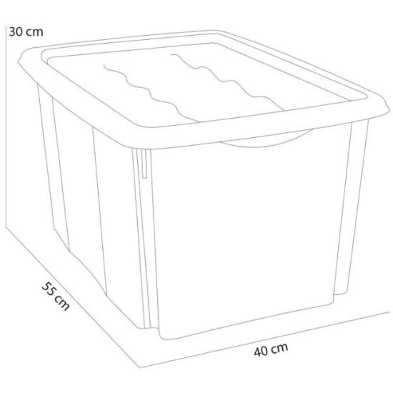 KUTIJA PVC SA POKLOPCEM 45L SIVA