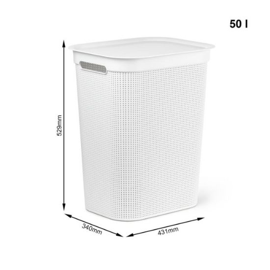 KORPA ZA VEŠ PVC BELA 50 l BRISEN ROTHO