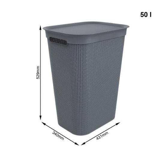 KORPA ZA VEŠ PVC CRNA 50 l BRISEN ROTHO