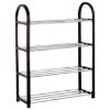 STALAK PVC + METAL  ZA OBUĆU 50X18,4X65CM CRNO/SREBRNA- JJA - 1