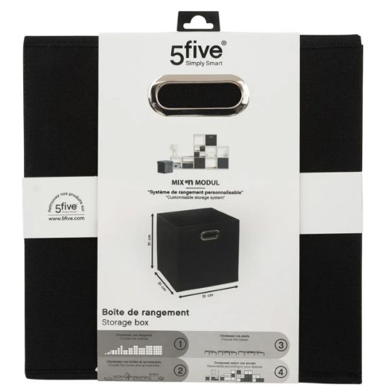 KUTIJA ZA ODLAGANJE MODUL 31X31X31CM POLIPROPILEN CRNA