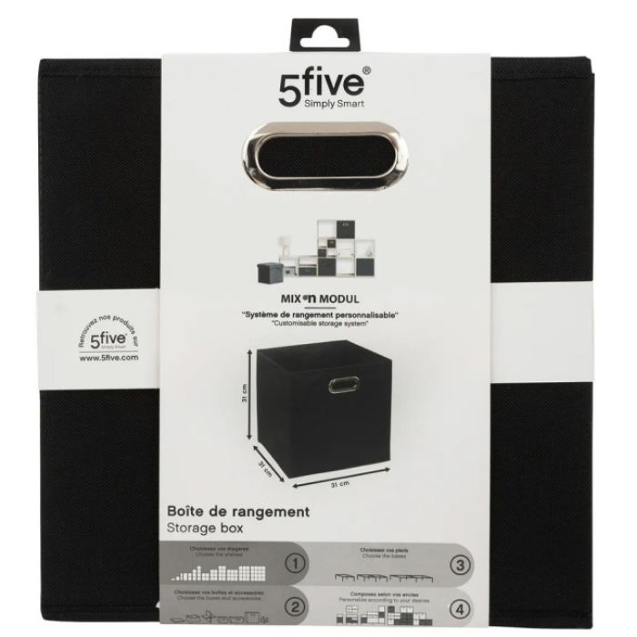 KUTIJA ZA ODLAGANJE MODUL 31X31X31CM POLIPROPILEN CRNA