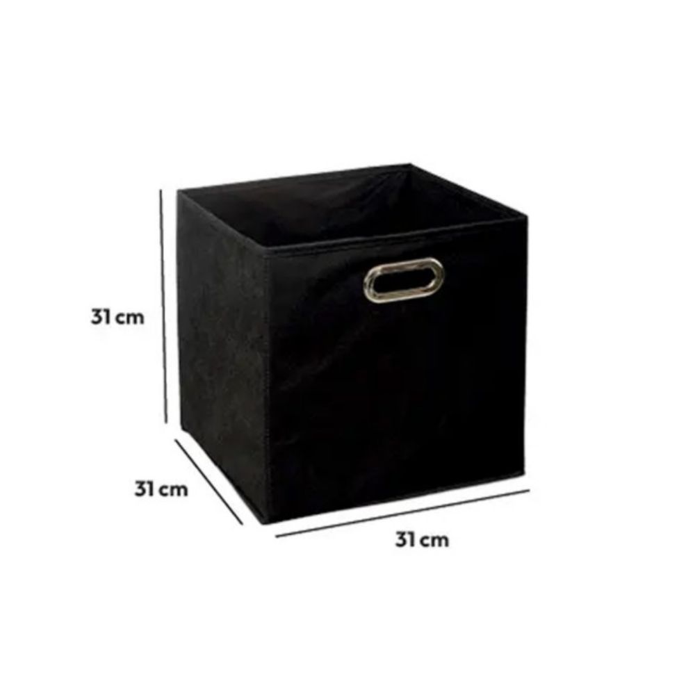 KUTIJA ZA ODLAGANJE MODUL 31X31X31CM POLIPROPILEN CRNA