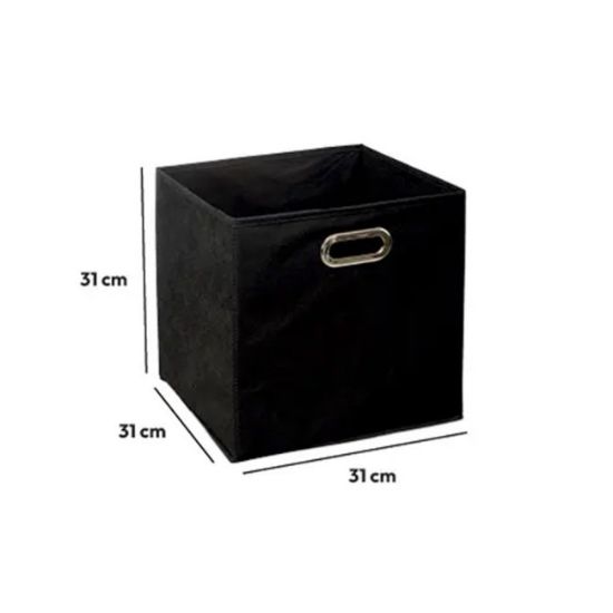 KUTIJA ZA ODLAGANJE MODUL 31X31X31CM POLIPROPILEN CRNA