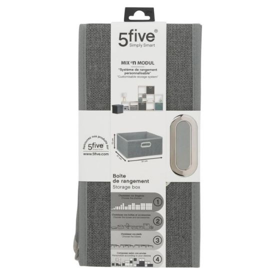 KUTIJA ZA ODLAGANJE MODUL 31X31X15CM POLIPROPILEN SVIJETLO SIVA