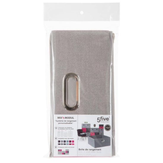 KUTIJA ZA ODLAGANJE MODUL 31X31X15CM POLIPROPILEN SVIJETLO SIVA