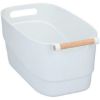 KUTIJA ZA SKLADIŠTENJE 40x22x18cm PVC BELO/NATUR - 1
