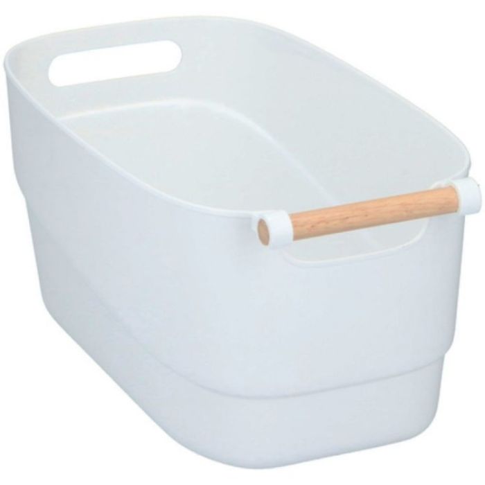 KUTIJA ZA SKLADIŠTENJE 40x22x18cm PVC BELO/NATUR