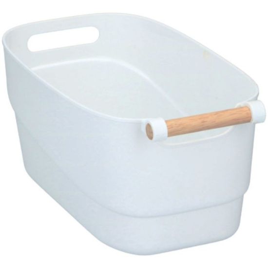 KUTIJA ZA SKLADIŠTENJE 33x18x15cm PVC BELO/NATUR