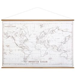 Slika MAPA SVETA NA PLATNU 110X73