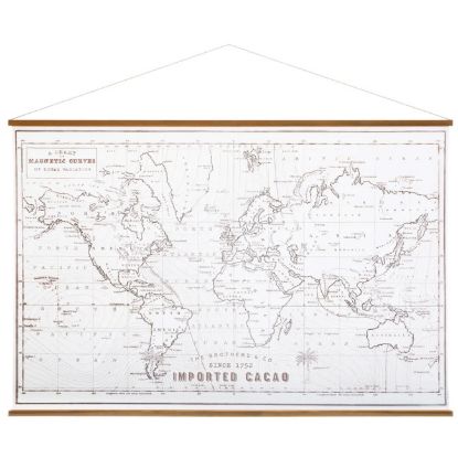Slika MAPA SVETA NA PLATNU 110X73