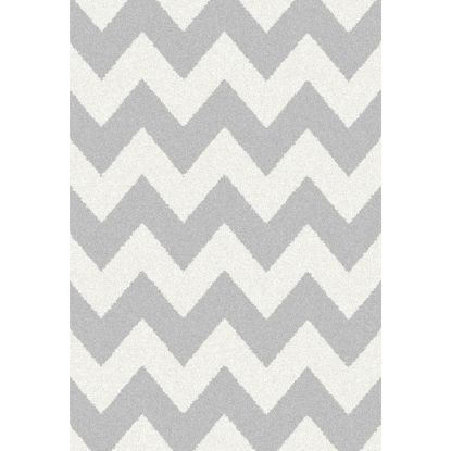 TEPIH "EXTRA FLEECE" CHEVRON BELO/SREBRNI 160X230CM