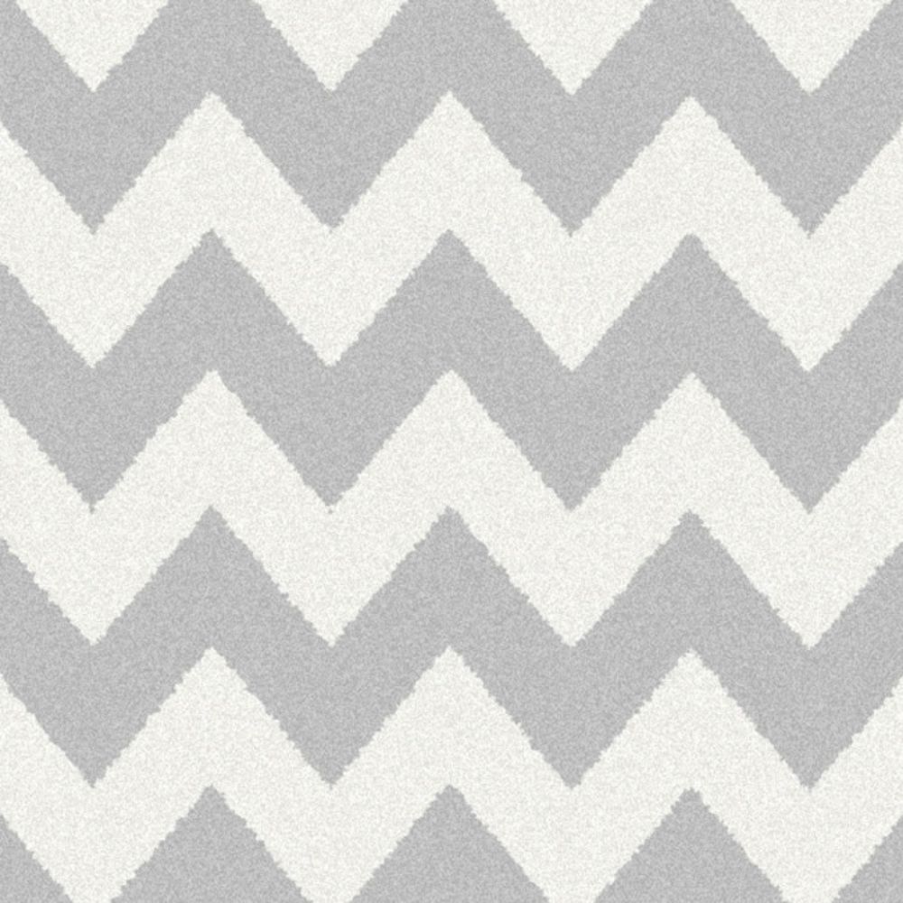 TEPIH "EXTRA FLEECE" CHEVRON BELO/SREBRNI 160X230CM