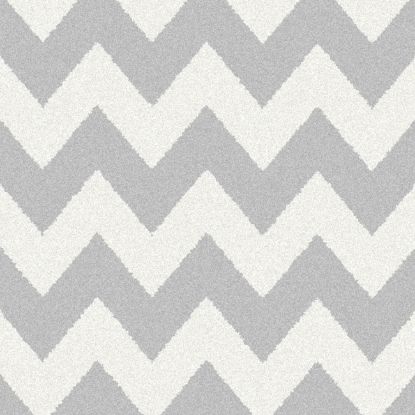 TEPIH "EXTRA FLEECE" CHEVRON BELO/SREBRNI 80X150CM