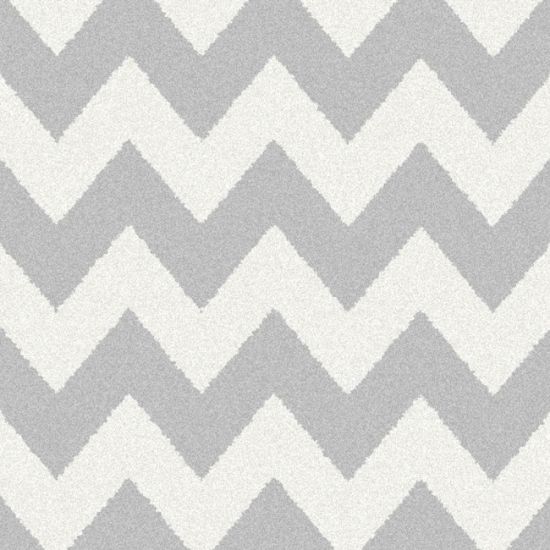 TEPIH "EXTRA FLEECE" CHEVRON BELO/SREBRNI 80X150CM