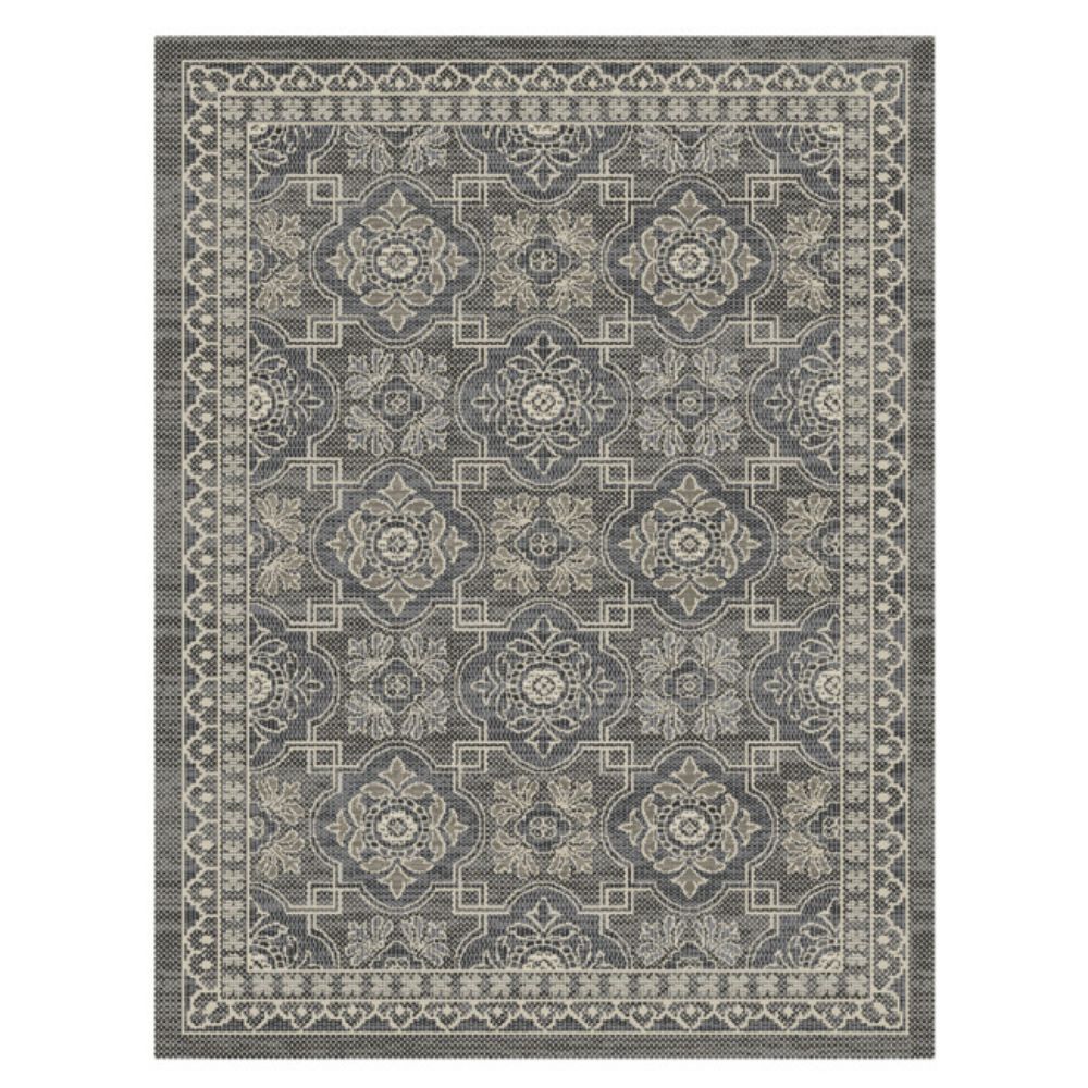 TEPIH "OUTDOOR" SLONOVA KOST/SREBRNO/SIVI 120X170CM   CLASSIC LINE