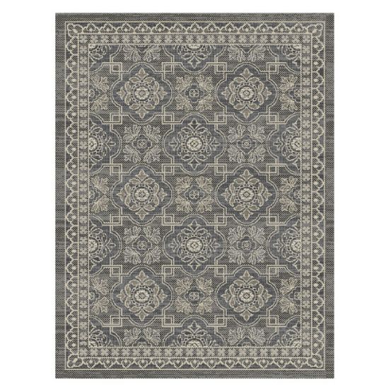 TEPIH "OUTDOOR" SLONOVA KOST/SREBRNO/SIVI 120X170CM   CLASSIC LINE
