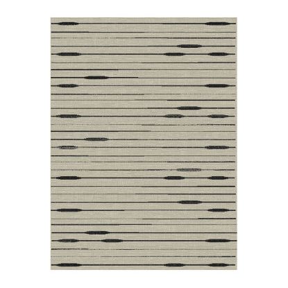 TEPIH "SISAL STYLE" SREBRNO/CRNI   60X110CM