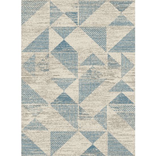 TEPIH "SOFT CURLY" SLONOVA KOST/PLAVI 160X220CM TROUGLOVI