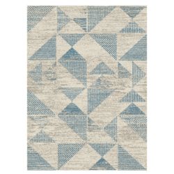 TEPIH "SOFT CURLY" SLONOVA KOST/PLAVI 120X170CM TROUGLOVI