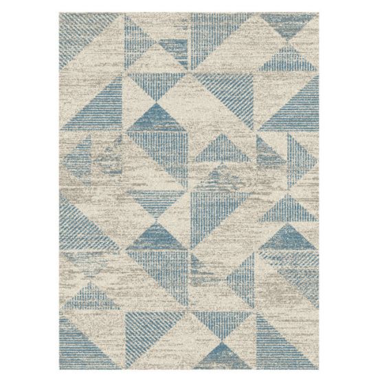 TEPIH "SOFT CURLY" SLONOVA KOST/PLAVI 120X170CM TROUGLOVI