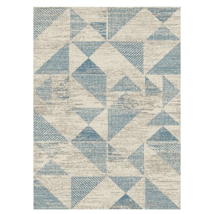 TEPIH "SOFT CURLY" SLONOVA KOST/PLAVI 120X170CM TROUGLOVI