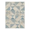 TEPIH "SOFT CURLY" SLONOVA KOST/PLAVI 60X110CM  TROUGLOVI - 1