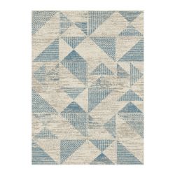 TEPIH "SOFT CURLY" SLONOVA KOST/PLAVI 60X110CM  TROUGLOVI