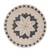 TEPIH NATUR OKRUGLI  R-90cm -  SIVO-BELI - 1