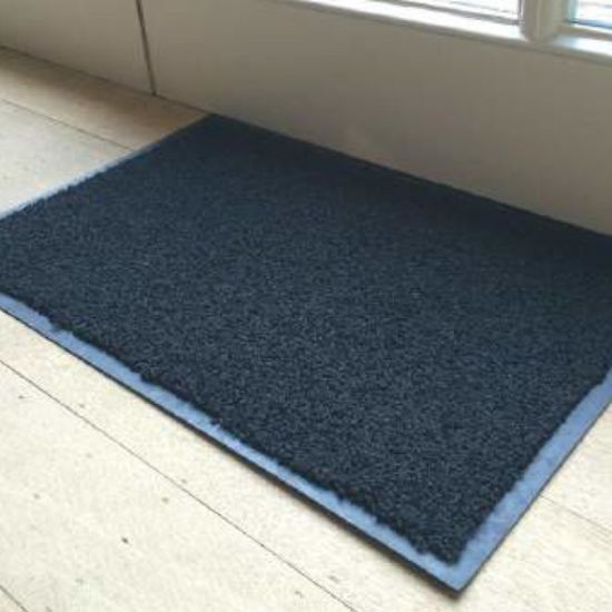 OTIRAČ PURE CLEAN  CRNI  40X60cm  GUMA PO OBODU 