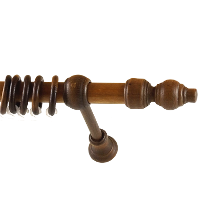 Slika GARNIŠNA DRVENA SET 28mm ORAH 200cm
