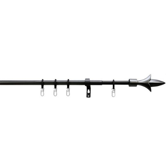 GARNIŠNA TELESKOPSKA SET 16/13MM LILIE, CRNA, 130-240CM
