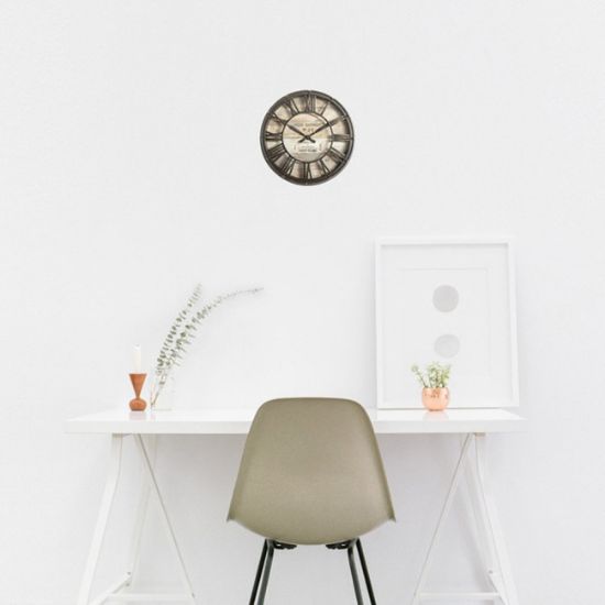 SAT VINTAGE 58X78CM PP/STAKLO/ABS BRAON