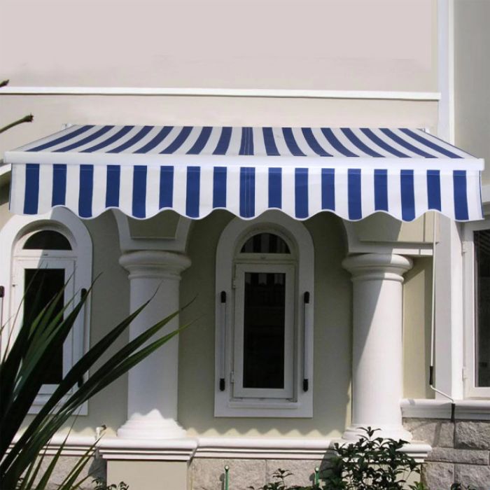 TENDA ZIDNA  3,95X3M,BELO/PLAVA