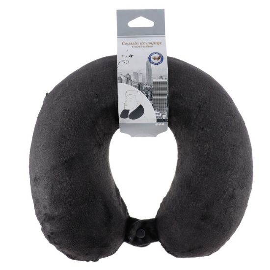 JASTUK ZA PUTOVANJE 10X30,5X29 MEMORIJSKA PENA CRNA