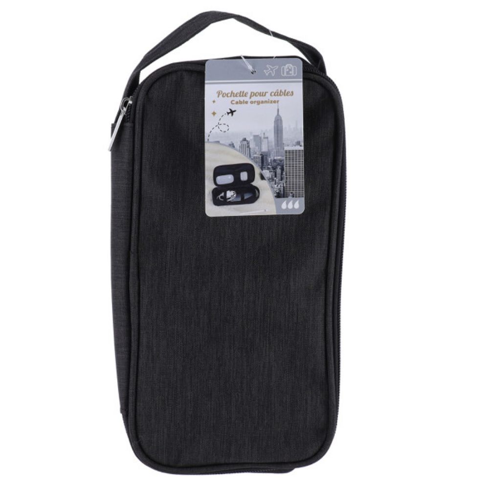 ORGANIZATOR ZA DODATKE ZA MOBILNI TELEFON 14X26X5,5 POLIESTER CRNA