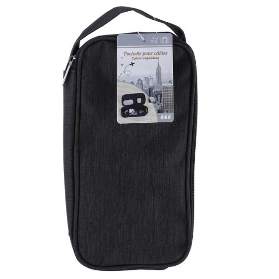 ORGANIZATOR ZA DODATKE ZA MOBILNI TELEFON 14X26X5,5 POLIESTER CRNA