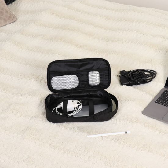 ORGANIZATOR ZA DODATKE ZA MOBILNI TELEFON 14X26X5,5 POLIESTER CRNA