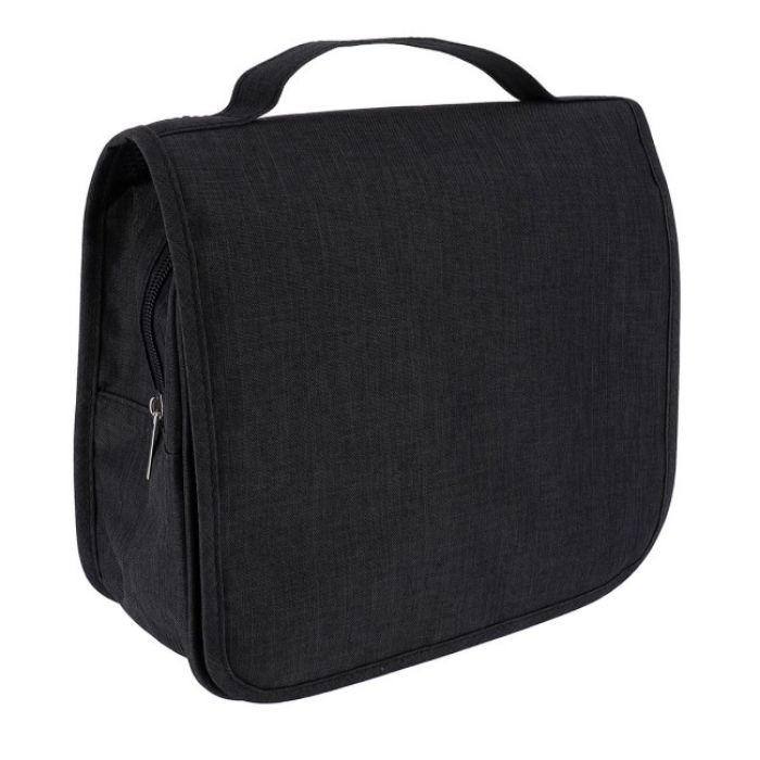 NESESER ZA PUTOVANJE SA KUKICOM 25X25X9 POLIESTER CRNA