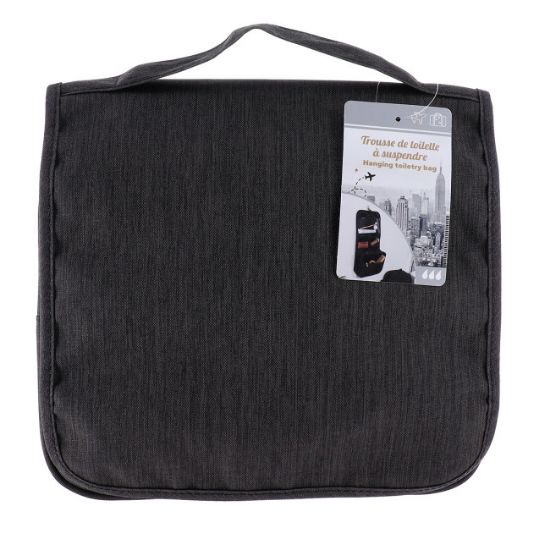 NESESER ZA PUTOVANJE SA KUKICOM 25X25X9 POLIESTER CRNA