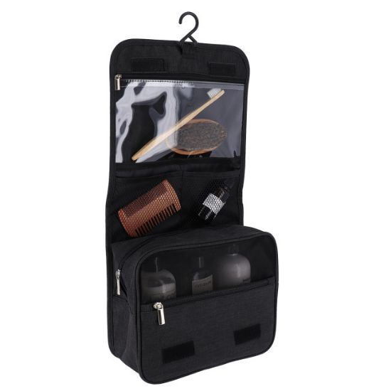 NESESER ZA PUTOVANJE SA KUKICOM 25X25X9 POLIESTER CRNA