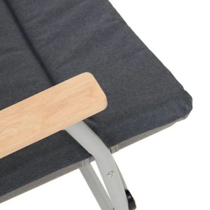 Slika STOLICA ZA KAMPOVANJE SKLOPIVA V91 CM POLIESTER ČELIK SIVA FIVE