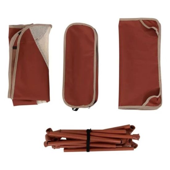 STOLICA ZA KAMPOVANJE SKLOPIVA TERRA V53 CM POLIESTER ČELIK CRVENA FIVE