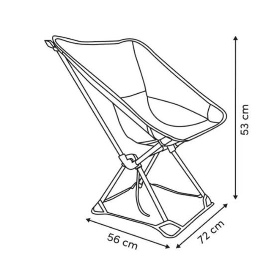 STOLICA ZA KAMPOVANJE SKLOPIVA ARGI V53 CM POLIESTER ČELIK BEŽ FIVE