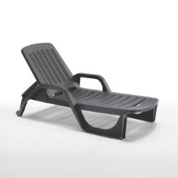 LEŽALJKA TULUM ANTRACIT 71X190X46CM