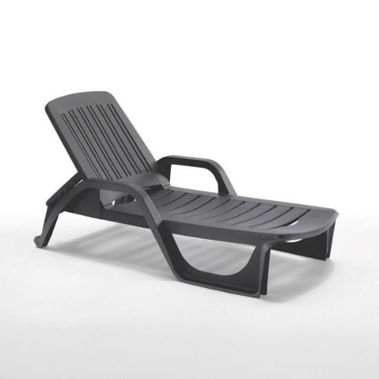 LEŽALJKA TULUM ANTRACIT 71X190X46CM