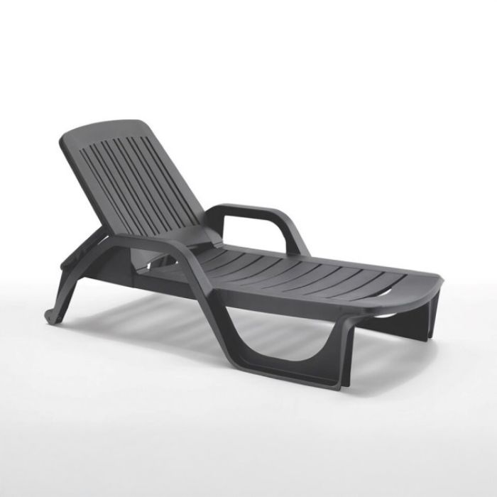 LEŽALJKA TULUM ANTRACIT 71X190X46CM